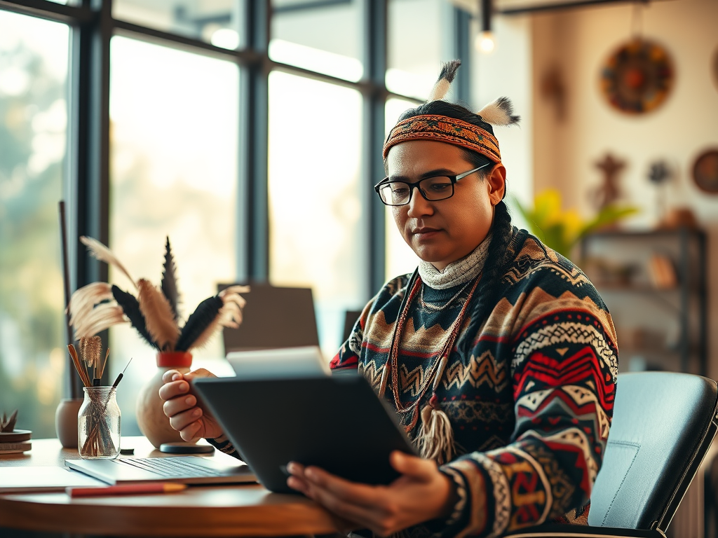 Illustration for the article: Native American Entrepreneurship and Economic Development